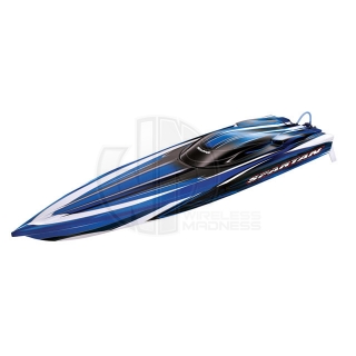 Traxxas Spartan Brushless Powered Boat Now with the NEW TQi 2.4Ghz Radio System - TRX5707-Blue