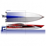Traxxas Spartan Brushless Powered Boat Now with the NEW TQi 2.4Ghz Radio System - TRX5707-Red Traxxas Spartan Brushless Powered Boat Now with the NEW TQi 2.4Ghz Radio System - TRX5707-Red