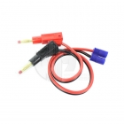 Logic RC 4mm Gold Banana Connectors to EC3 Connector Charge Lead - LGL-CLEC3 Logic RC 4mm Gold Banana Connectors to EC3 Connector Charge Lead - LGL-CLEC3