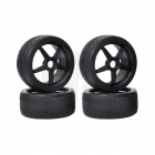 Kyosho 1/8 On Road Tyres Pre-Mounted on Inferno GT 5 Spoke Black Wheel (Set of 4 Wheels) - IGTH004BK Kyosho 1/8 On Road Tyres Pre-Mounted on Inferno GT 5 Spoke Black Wheel (Set of 4 Wheels) - IGTH004BK