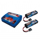 Traxxas EZ-Peak Dual 8A LiPo/NiMh ID Charger and 2 x 2843X 2S 7.4v 5800mAh LiPo Batteries - TRX2972T-4S58 Traxxas EZ-Peak Dual 8A LiPo/NiMh ID Charger and 2 x 2843X 2S 7.4v 5800mAh LiPo Batteries - TRX2972T-4S58