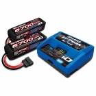 Traxxas EZ-Peak Live LiPo, NiMh Battery Charger Combo with 2 x 14.8v 6700mAh 4S Li-Po Batteries - TRX2993T Traxxas EZ-Peak Live LiPo, NiMh Battery Charger Combo with 2 x 14.8v 6700mAh 4S Li-Po Batteries - TRX2993T