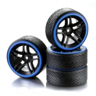 Absima 1/10 Drift Wheel and Tyre Set 10-Spoke Profile A Blue (Set of 4) - 2510051 Absima 1/10 Drift Wheel and Tyre Set 10-Spoke Profile A Blue (Set of 4) - 2510051