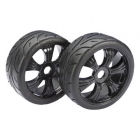 Absima 1/8 Buggy Street 6 Spoke 17mm Black Wheel and Tyre Set (Pack of 2 Wheels) - 2530003 Absima 1/8 Buggy Street 6 Spoke 17mm Black Wheel and Tyre Set (Pack of 2 Wheels) - 2530003