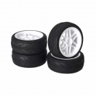 Absima 1/10 6 Spoke Wheel and Tyre Set On-Road Profile 12mm Hex White (Pack of 4 Wheels) - ABS2510004 Absima 1/10 6 Spoke Wheel and Tyre Set On-Road Profile 12mm Hex White (Pack of 4 Wheels) - ABS2510004