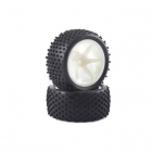 Fastrax 1/10th Off-Road Buggy Rear Mounted Stub Tyres on 6 Spoke Wheels (Pack of 2) - FAST0047S Fastrax 1/10th Off-Road Buggy Rear Mounted Stub Tyres on 6 Spoke Wheels (Pack of 2) - FAST0047S