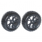 FTX 1/10 Rear Buggy Wheel and Tyre Set 12mm Hex (Pack of 2 Black Wheels) - FTX6301B FTX 1/10 Rear Buggy Wheel and Tyre Set 12mm Hex (Pack of 2 Black Wheels) - FTX6301B