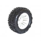 FTX Carnage 1/10 Mounted Wheels and Tyres 12mm Hex (Pack of 2 White) - FTX6310W FTX Carnage 1/10 Mounted Wheels and Tyres 12mm Hex (Pack of 2 White) - FTX6310W