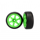 Traxxas 1/16 Volk Racing TE37 Green Wheel with Slick Tyre (Set of 2 Wheels and Tyres) - TRX7375A Traxxas 1/16 Volk Racing TE37 Green Wheel with Slick Tyre (Set of 2 Wheels and Tyres) - TRX7375A