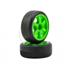 Traxxas 1/16 Volk Racing TE37 Green Wheel with Slick Tyre (Set of 2 Wheels and Tyres) - TRX7375A Traxxas 1/16 Volk Racing TE37 Green Wheel with Slick Tyre (Set of 2 Wheels and Tyres) - TRX7375A