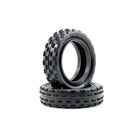 Schumacher 1/10 2WD Stagger Rib Front 2.2 Slim Buggy Tyres Yellow Compound (Pack of 2) - U6592 Schumacher 1/10 2WD Stagger Rib Front 2.2 Slim Buggy Tyres Yellow Compound (Pack of 2) - U6592