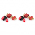 Logic RC Deans Battery Connector Sets with Heat Shrinks (2 Pairs - Male/Female) - FS-DNS/2 Logic RC Deans Battery Connector Sets with Heat Shrinks (2 Pairs - Male/Female) - FS-DNS/2