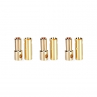 Castle Creations 6.5mm Gold Bullet Banana Connectors (3 Pairs) - GC06CC Castle Creations 6.5mm Gold Bullet Banana Connectors (3 Pairs) - GC06CC